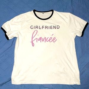 Fiancé Bridal T-Shirt Miss to Mrs. Size L